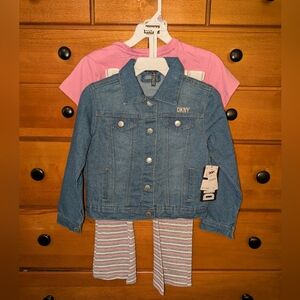 NWT DKNY 3 Piece Fashion Set - Girls Size 6